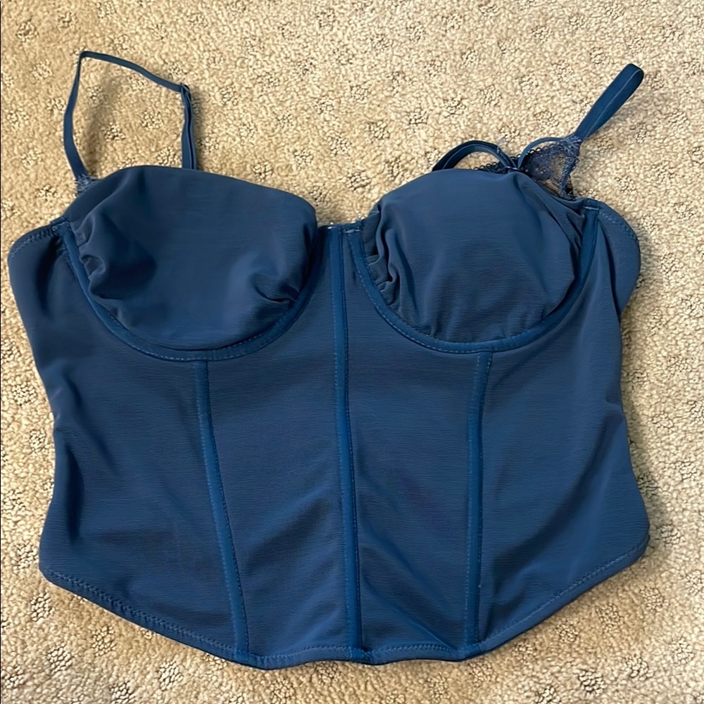 Garage Blue Corset Top
